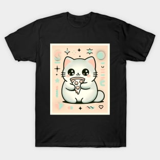 Cat with Pizza T-Shirt